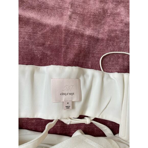 Cinq A Sept Arleen Strapless Mini Dress Boned Bustier Open Back Ivory Sz 4 White - Picture 6 of 9